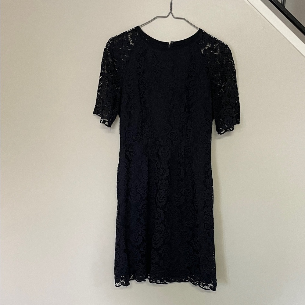 Madewell Navy Lace Mini Dress